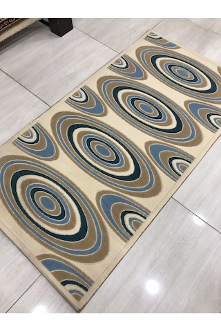 Saray Halı Vizyon 11169 Rm 80X150 Krem Mavi Küçük Ölçü Halı !