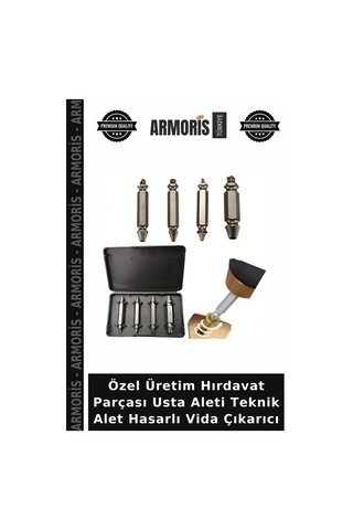 Özel Üretim Hırdavat Parçası Usta Aleti Teknik Alet Hasarlı Vida Çıkarıcı