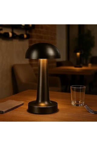Siyah Dokunmatik Şarjlı Masa Lambası 3 Renk Modu 6400k-3200k-1600k , 2w Led, 30-50 Lümen, 1200mah Batarya, Usb Diğer