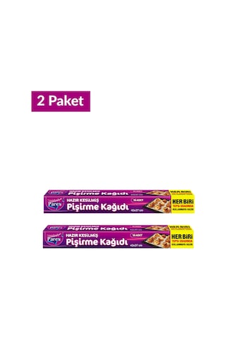 Hazır Kesilmiş Pişirme Kağıdı 16 Lı 42 X 37 Cm İkili Set