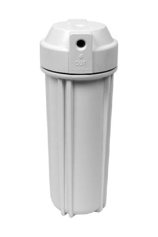 10'' Su Arıtma Cihazı Housing Filtre Kabı - Çift Conta (Açık Kasa Uyumludur) - Mat Beyaz