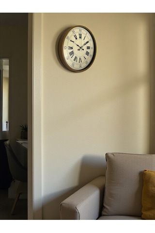 Zentime 36 Cm Kahverengi Dekoratif Duvar Saati çok Renkli