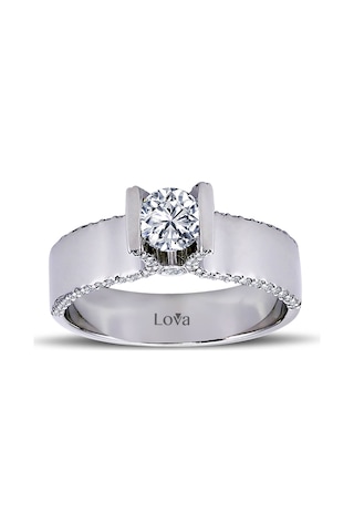 Lova Toplam 0,76 Karat Pırlanta Tektaş Yüzük - 1050168