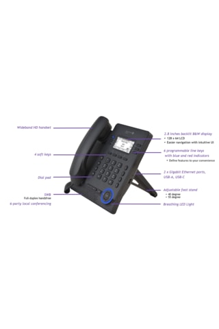 Alcatel-lucent Enterprise Ale M5s Sıp Ip Masa Telefonu