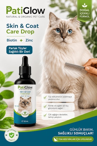 Patiglow Kedi Tüy & Deri Bakım Damlası