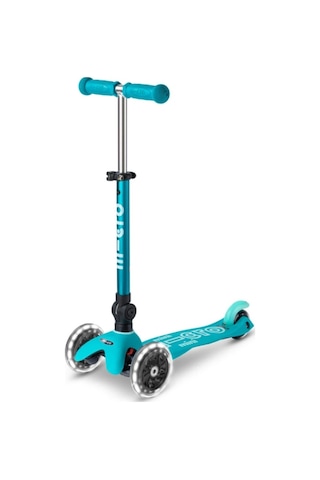 Mini Micro Scooter - Deluxe Foldable LED Aqua