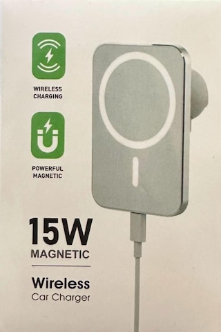 Apple Uyumlu 15w Magnetıc Wireless Araç Şarjı Araç Şarj Aleti