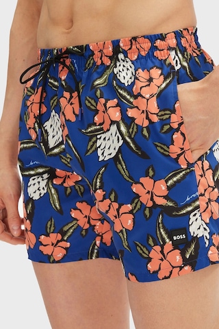 Boss Erkek Short 50508844 427 Mavi-turuncu Mavi-turuncu