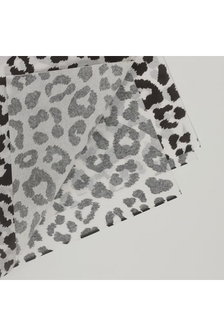 Beyaz Leopar Desenli Pelur Kağıt- 50x70 17 Gr - 200 Adet