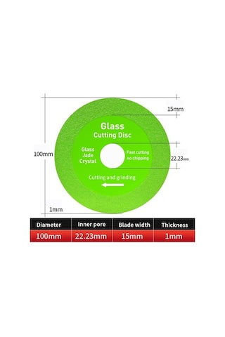 Novahub Tarım İplikleri - Elmaslı Cam, Seramik, Porselen Ve Kristal Kesim Diski Seti 3'lü 115mm Ultra İnce Testere