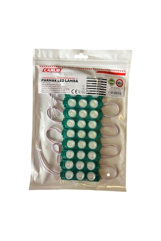 Parmak Led 12v 3 Çipli Mercekli Yeşil