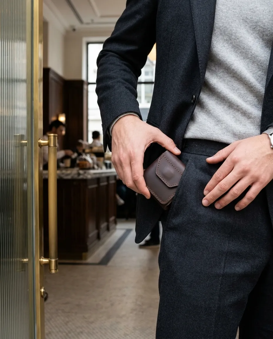 Natayleather %100 Hakiki Deri Compact Erkek Cüzdan Acı Kahve Renk - Viral Tasarım 7x10 Cm Mini Minimalist Dikey Cüzdan Acı Kahverengi
