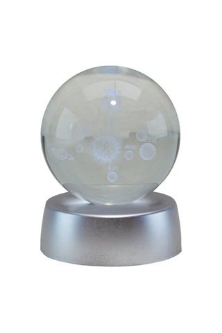 Cam Küre Işıklı Renk Değiştiren Küre Astronotlu Güneş Sistemi