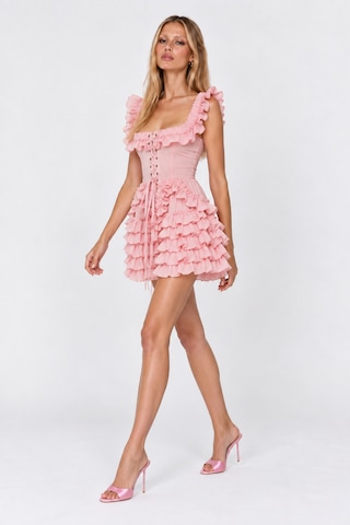 SAGAZA Sgz Boleyn Elbise Pembe