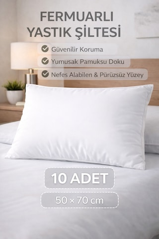 İç Yastık Kılıfı Fermuarlı 10 Adet Astar 50x70 Cm Yastık Şiltesi Çok Renkli