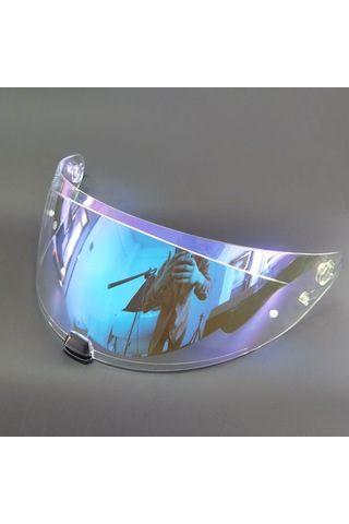 Neevoyu Hjc İ70 İ10 Kask İçin Değiştirme Camı - Uv, Toz, Çarpma Ve Sis Koruma - Transparan Mavi Revo Lentil