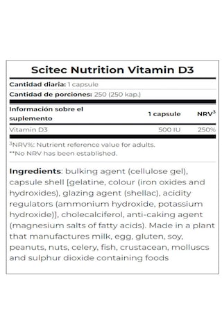 Scitec Vitamin D3 250 Kapsül