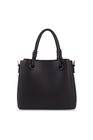 Bilik Deri Logo Detaylı Siyah Kadın El Çantası Riv 145-r Siyah