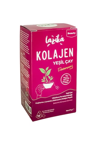 Lazika Kolajen Piramit Poşet Yeşil Çay 3 X 18 Poşet