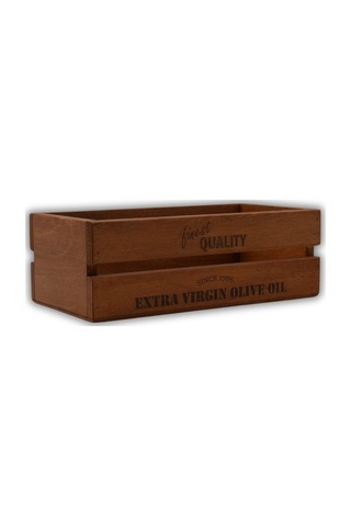 Ahşap Kasa Zeytinyağlık Yağdanlık Organizer 30x15cm