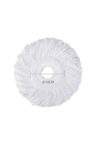 Prestigegoods Srıwen 3 Adet Mikrofiber Yedek Mop Başlığı Beyaz - 360 Döndürme İçin/