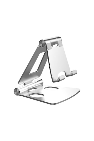 Wezone Alüminyum Z20 Telefon Ve Tablet Ayakçısı: 270 Döner, Çift Katlanabilir, Taşınabilir Masaüstü/yatak Odası Tutucu Gümüş GÜMÜŞ