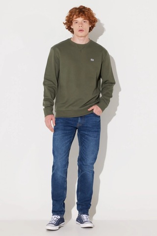 Lee Bisiklet Yaka Regular Fit Zeytin Erkek Sweatshirt L81ırya61 Yeşil