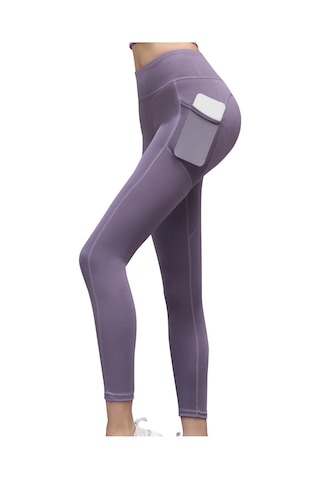 Gajeena Kadın Yoga Pantolonu - Yüksek Bel, Nefes Alabilen, Esnek Ve Şık Spor Tayt Koyu Mor