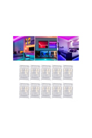 Ximistore9 10 Adet 3pin 10mm Cob Led Şerit Bağlayıcı - Kaynağımsız, Pc Malzeme, Sorunsuz Bağlantı, Ev/ofis Uygun