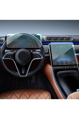 Mercedes S Serisi Navigasyon, Dijital Gösterge Ve İki Arka Kafalık 9H Nano Ekran Koruyucu