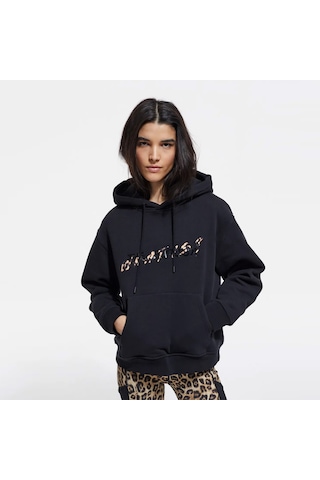 The Kooples Kadın Baskılı Siyah Sweatshırt