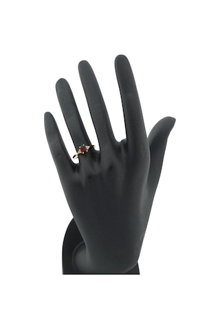 Garnet Oval Tektaş Pırlanta Yüzük
