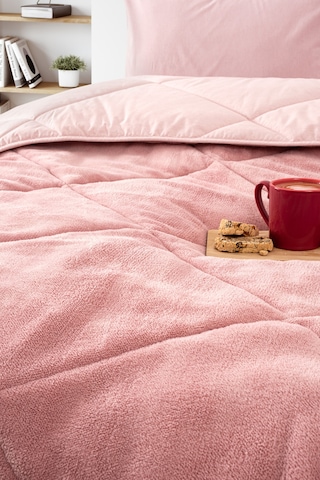 Tek Kişilik Wellsoft Yorgan - Çarşaflı Yastık Kılıflı Uyku Seti Pudra