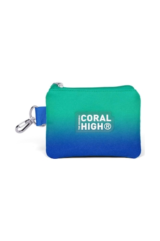 Coral High Kids Yeşil Saks Renk Geçişli Bozuk Para Çantası 21924 Yeşil - Mavi