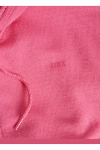Jack & Jones Kadın Logolu Kapüşonlu Sweatshirt - Abbie 12219609 Carmine Rose Siyah