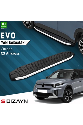 S-dizayn Citroen C3 Aircross 2 Evo Aluminyum Yan Basamak 183 Cm 2024 Üzeri A+ Kalite
