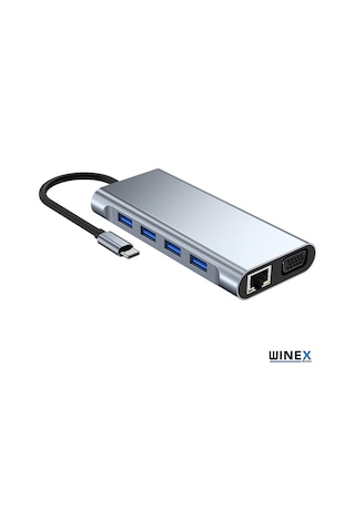 Winex 11In1 Hub Type-C Port Dönüştürücü Adaptör