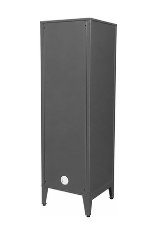 Alfafonet Ziglat 1550 Serisi Kilitli Metal Home Office Dolabı %70 Perfore Kapaklı Antrasit Gri 450x1500x450 Mm