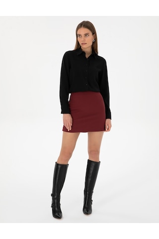 Pierre Cardin Kadın Bordo Etek Dokuma 50318251-vr014 Bordo