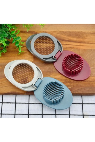 Sarı Çok Fonksiyonlu Yumurta Dilimleme Bölüm Kesici Bölücü Plastik Yumurta Ayırıcı Kesim Yumurta Cihazı Yaratıcı Yumurta Kesici Aletler Mutfak Gadget Sarı