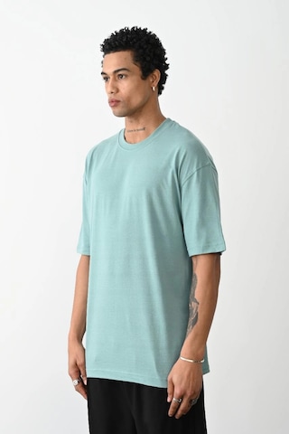 Barlashive Erkek Tişört Düz Basic Penye Yazlık Bisiklet Yaka Kısa Kol T-shirt - Mint Yeşili Çok Renkli