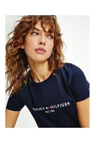 Tommyhilfiger Organik Pamuk Bayan T-shirt Lacivert