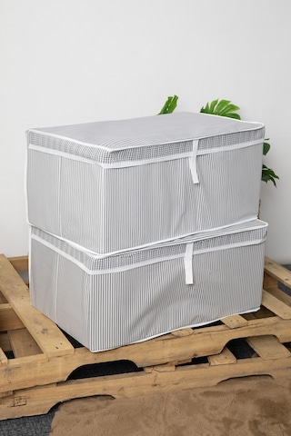 Kapaklı Mega Plus 2'li Hurç 70x40x30 - Gri Gri