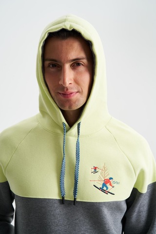 AR-MA Arma Erkek Pamuklu Regular Fit 3 İplik Şardonlu Kanguru Cepli Sweatshirt 001