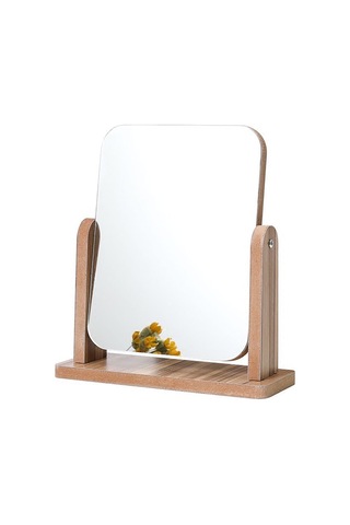 Shethınk Dekoratif Ahşap Döner Makyaj Aynası Mu-45