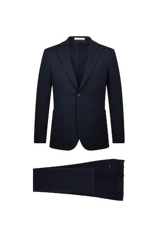 Hatemoğlu Lacivert Slim Fit Mono Yaka Takım Elbise