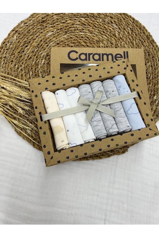 Bulut Desenli Bebek Ağız Mendili 7'li 2025