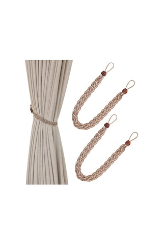 Yenilikçi Etnik Stil Çin Düğümü Perde Askısı Hassas El Dokuma Perde Askısı Kahverengi Diğer