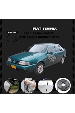 Fiat Tempra Oto Araç Kapı Koruma Fitili 5 Metre Parlak Siyah Renk