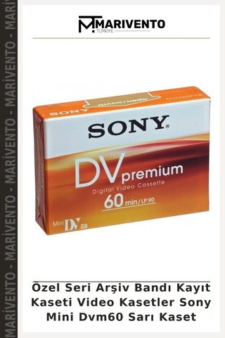 Özel Seri Arşiv Bandı Kayıt Kaseti Video Kasetler Sony Mini Dvm60 Sarı Kaset